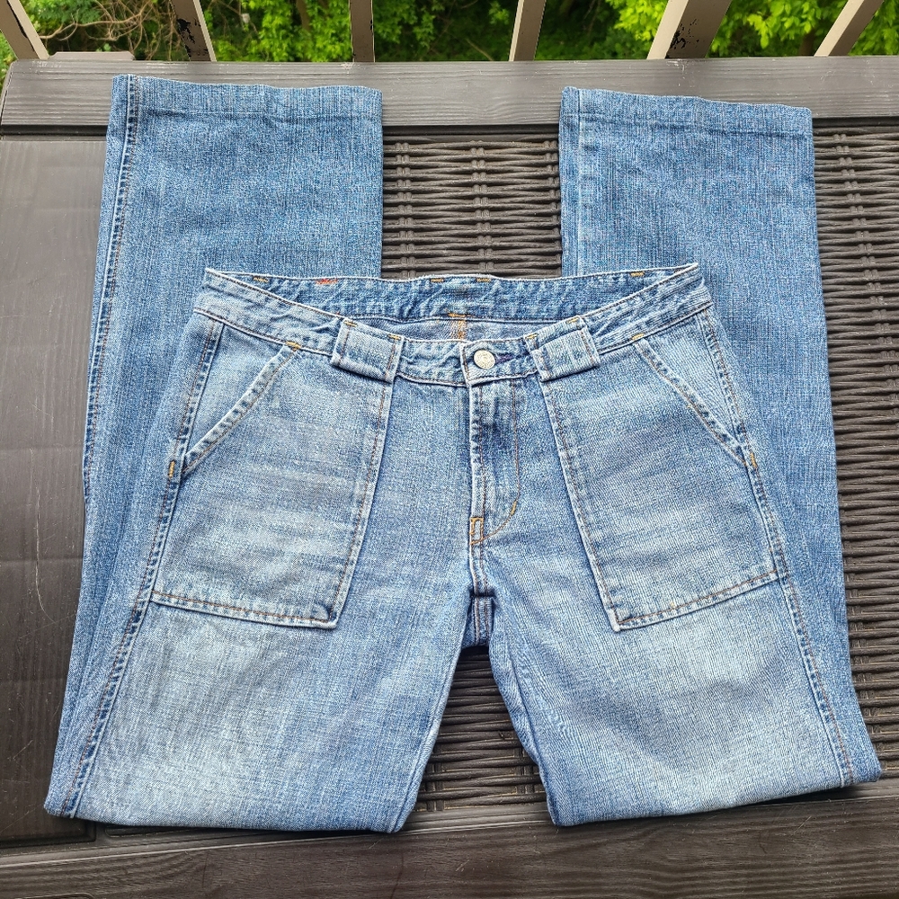 7 for All Mankind Denim Bootcut Large Pocket Jeans